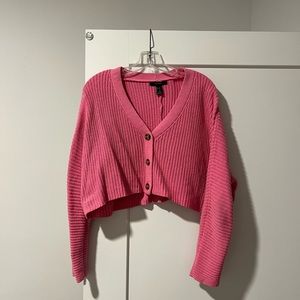 Pink cropped cardi